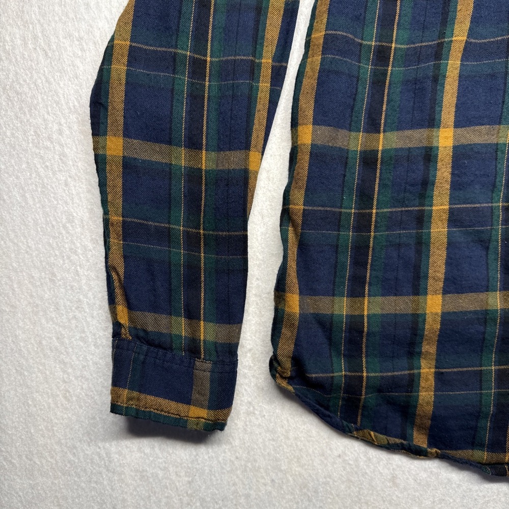 Lucky Brand Blue Womens Plaid Flannel long sleeve Top Shirt M Medium - Picture 9 of 12
